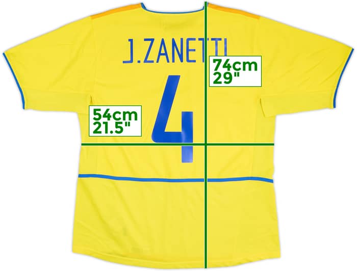 2002-03 Inter Milán Tercera Camiseta J.Zanetti #4 - 8/10 - (L)
