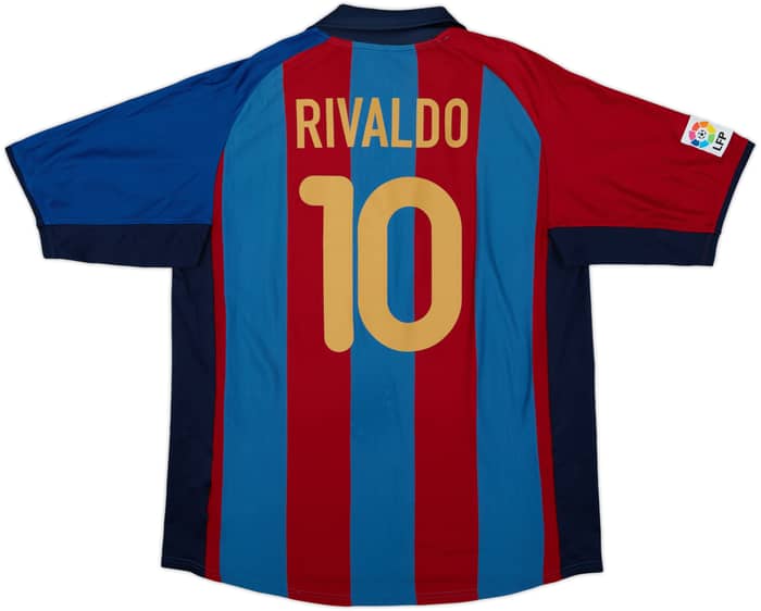 Camiseta de local del Barcelona 2001-02 Rivaldo #10 - 7/10 - (L)