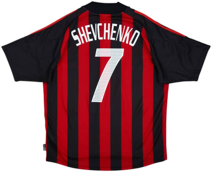 2002-03 AC Milan Home Shirt Shevchenko #7 - 8/10 - (L)