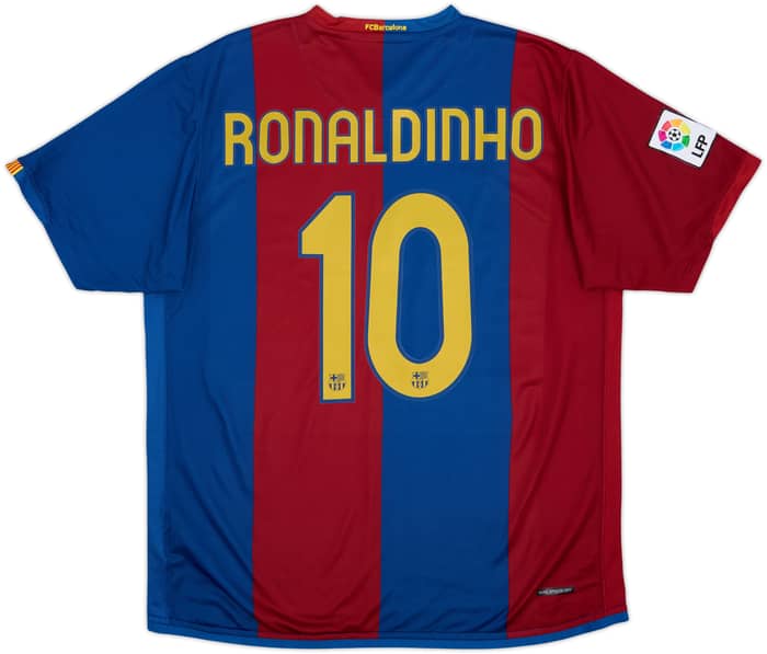 2006-07 Barcelona Home Shirt Ronaldinho #10 - 9/10 - (L)
