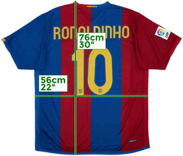 2006-07 Barcelona Home Shirt Ronaldinho #10 - 9/10 - (L)