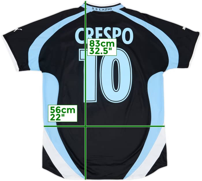 2000-01 Lazio Away Shirt Crespo #10 - 7/10 - (XL)