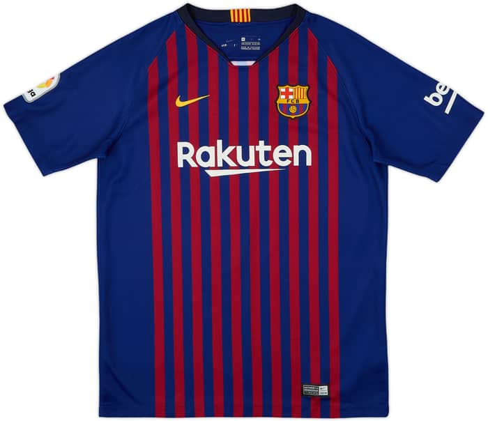 Camiseta de local del Barcelona 2018-19 Pique #3 - 9/10 - (XL.Niños)