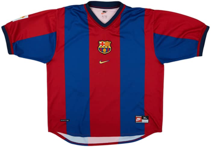 1998-00 Barcelona Home Shirt Rivaldo #11 - 8/10 - (XL)