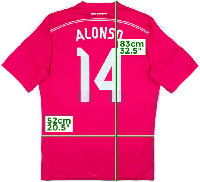2014-15 Real Madrid Away Shirt Alonso #14 - 6/10 - (XL)
