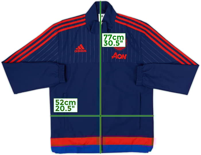 2015-16 Manchester United adidas Track Jacket - 8/10 - (S)