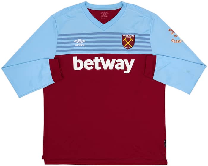 2019-20 West Ham Home L/S Shirt Noble #16 - 7/10 - (XXL)