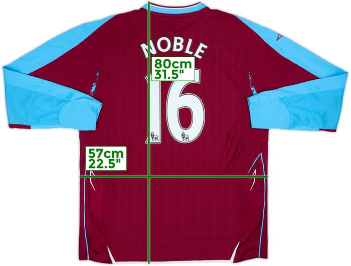 2008-09 West Ham Home L/S Shirt Noble #16 - 6/10 - (XL)