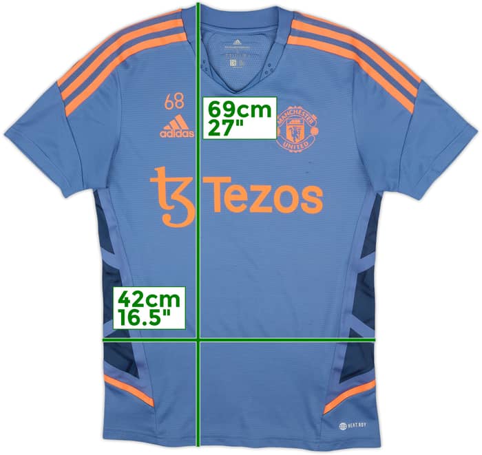 2022-23 Manchester United adidas Player Issue Training Shirt #68 - 8/10 - (S)