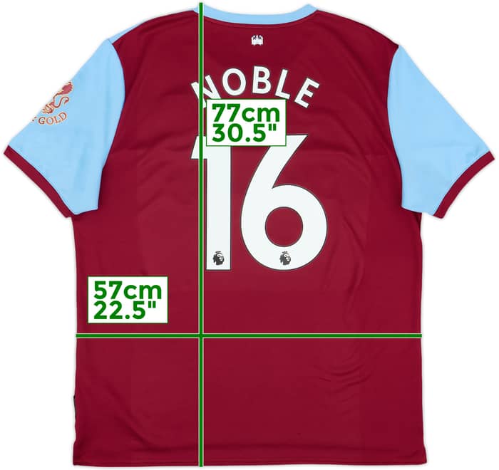 2019-20 West Ham Home Shirt Noble #16 - 7/10 - (XXL)