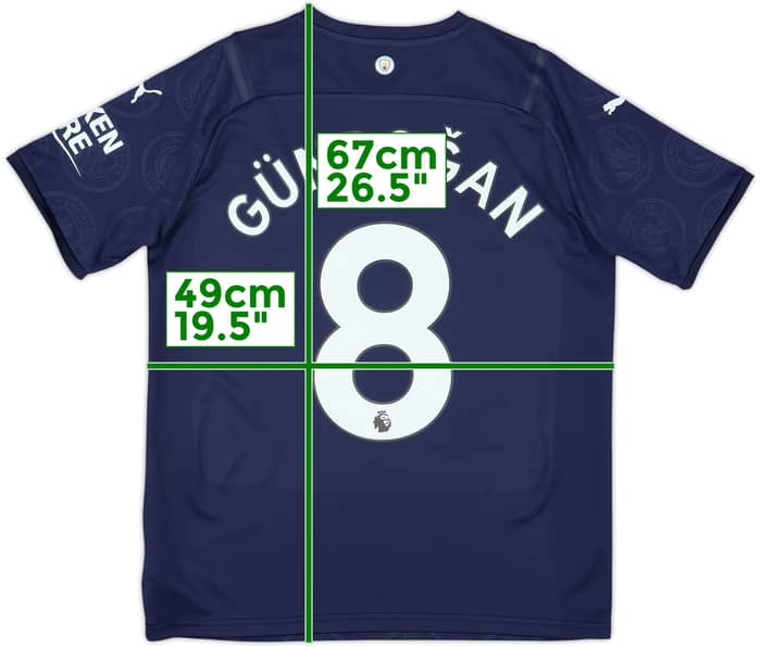 2021-22 Manchester City Third Shirt Gundogan #8 - 8/10 - (XL.Boys)