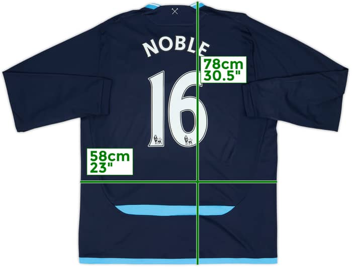 2009-10 West Ham Away L/S Shirt Noble #16 - 10/10 - (XL)
