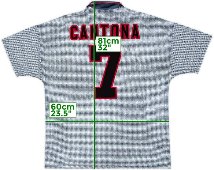 1995-96 Manchester United Away Shirt Cantona #7 - 9/10 - (XL)