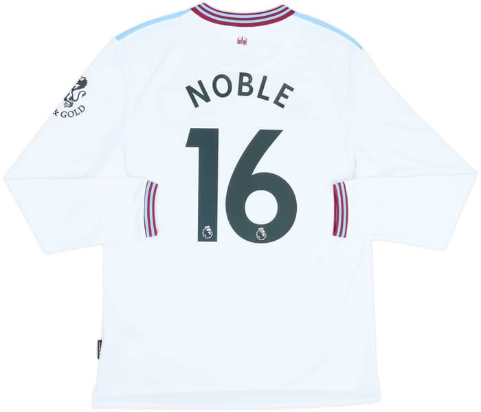 2019-20 West Ham Away L/S Shirt Noble #16 - 9/10 - (XL)