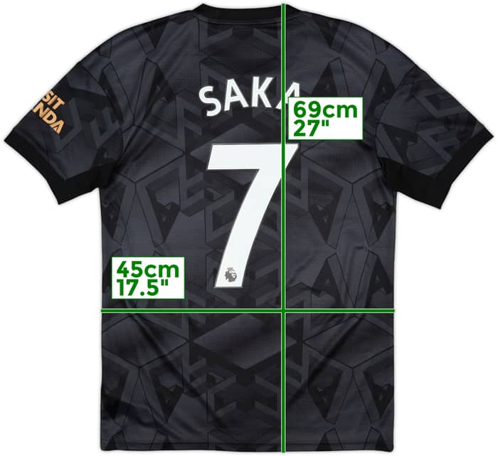 2022-23 Arsenal Away Shirt Saka #7 - 6/10 - (S)