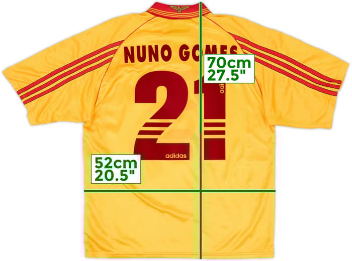 Camiseta de visitante del Benfica 1998-99 Nuno Gomes #21 - 5/10 - (M)