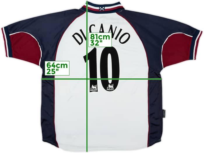 1999-01 West Ham Away Shirt Di Canio #10 - 6/10 - (XXL)
