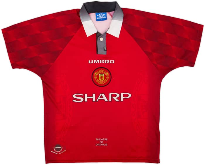 1996-98 Manchester United Home Shirt Beckham #10 - 8/10 - (S)