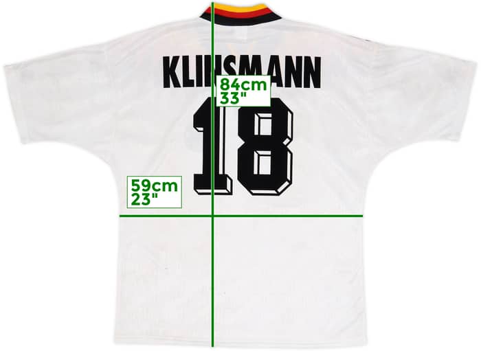 1994-96 Germany Home Shirt Klinsmann #18 - 6/10 - (XL)