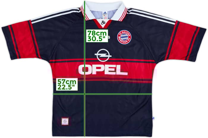 1997-99 Bayern Múnich Camiseta Local Basler #14 - 7/10 - (XL)
