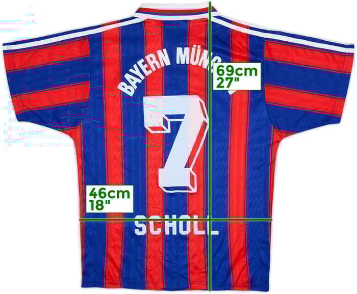 1995-97 Bayern Munich Home Shirt Scholl #7 - 8/10 - (S)