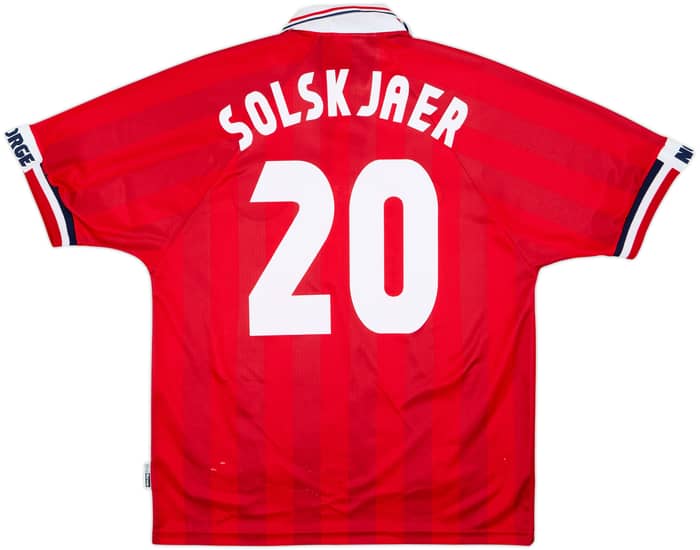 1998-00 Norway Home Shirt Solskjaer #20 - 8/10 - (L)