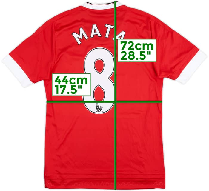 2015-16 Manchester United Home Shirt Mata #8 - 8/10 - (S)
