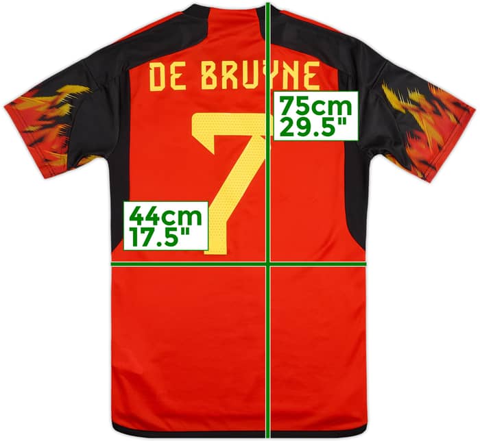 2022-23 Belgium Home Shirt De Bruyne #7 - 8/10 - (S)