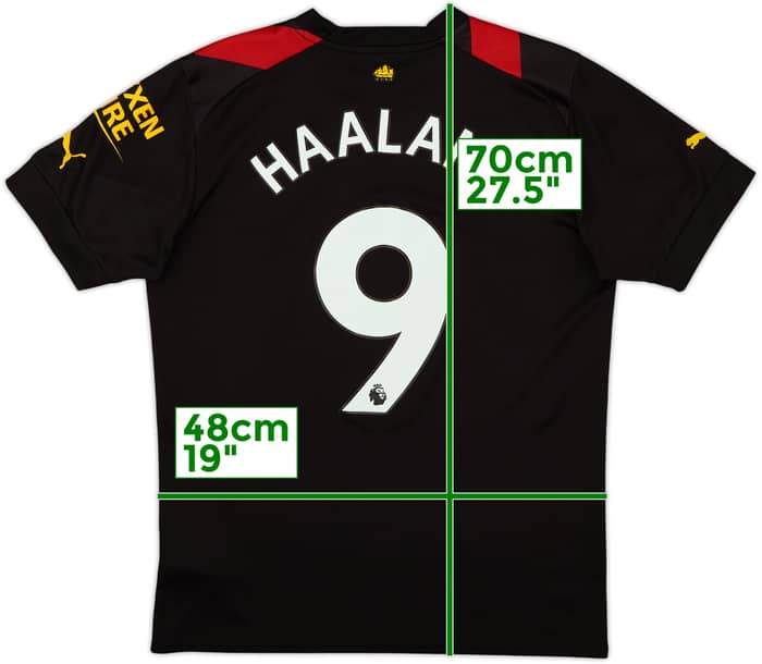 2022-23 Manchester City Away Shirt Haaland #9 - 8/10 - (M)