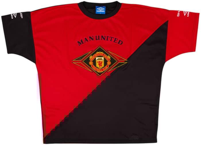 1994-96 Manchester United Umbro Training Shirt - 8/10 - (XL)