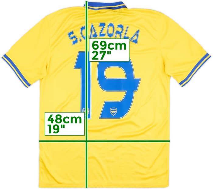 2013-14 Arsenal Away Shirt S.Cazorla #19 - 8/10 - (M)