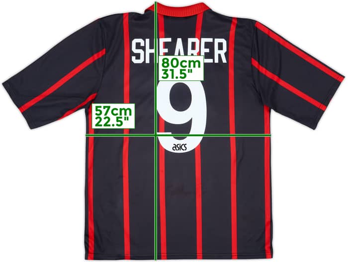 1994-95 Blackburn Rovers Away Shirt Shearer #9 - 8/10 - (XL)