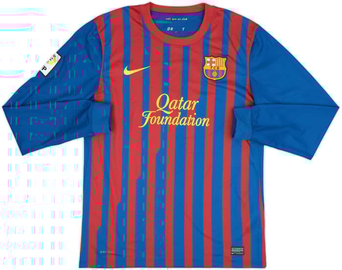 2011-12 Barcelona Home L/S Shirt Messi #10 - 9/10 - (M)
