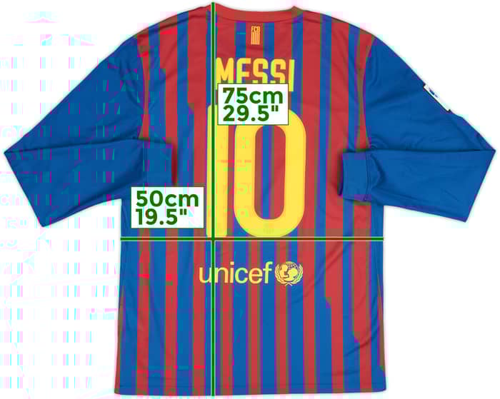 2011-12 Barcelona Home L/S Shirt Messi #10 - 9/10 - (M)