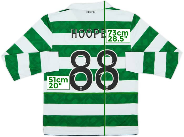 2010-12 Celtic Home L/S Shirt Hooper #88 - 8/10 - (M)