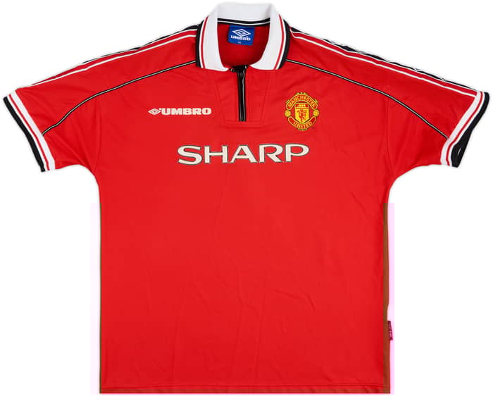 1998-00 Manchester United Home Shirt Beckham #7 - 8/10 - (XXL)
