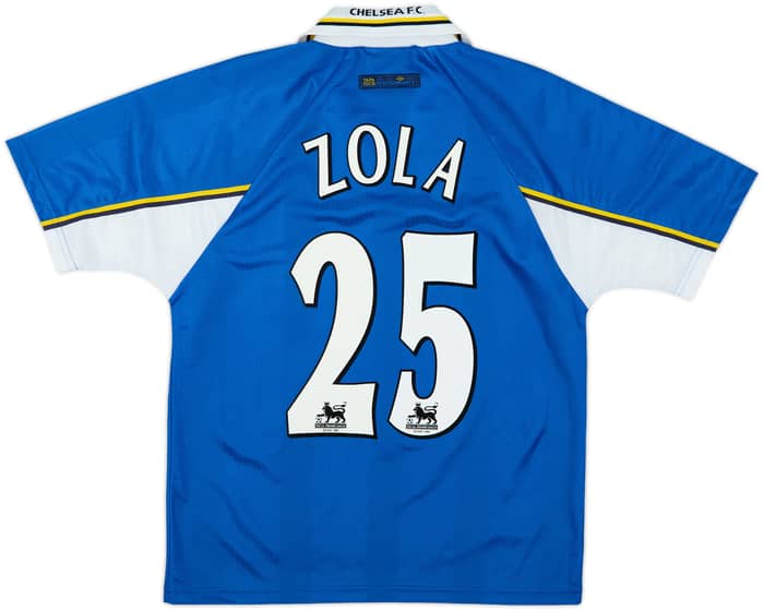 1997-99 Camiseta de local del Chelsea Zola #25 - 10/10 - (Y)