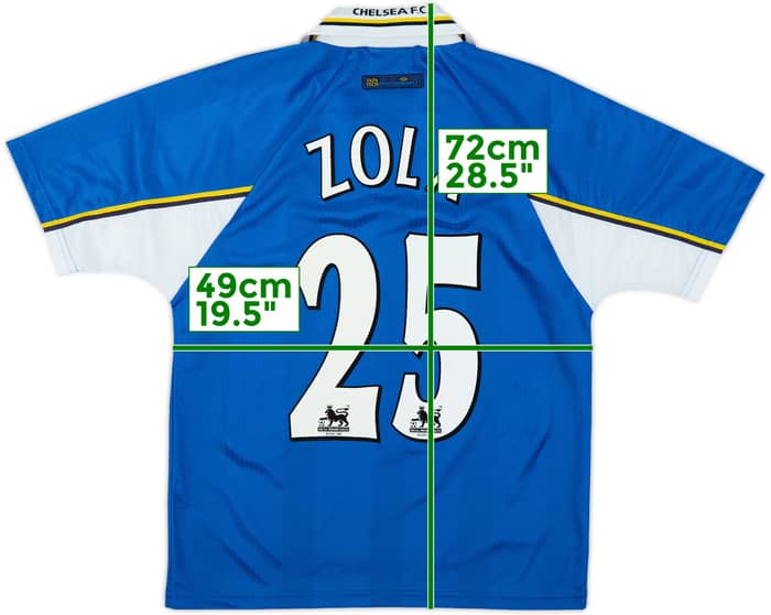 1997-99 Camiseta de local del Chelsea Zola #25 - 10/10 - (Y)