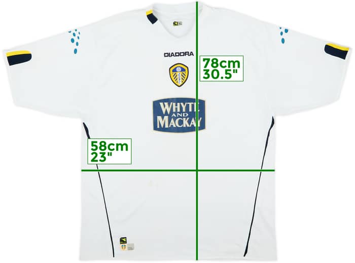 2004-05 Leeds United Camiseta de local - 6/10 - (XL)