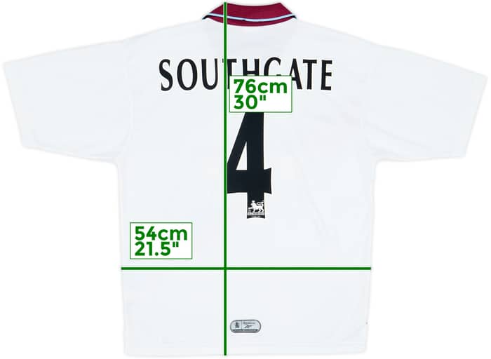 1999-00 Aston Villa Away Shirt Southgate #4 - 9/10 - (M)