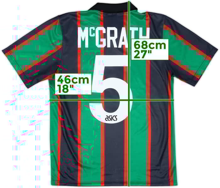 1993-95 Aston Villa Away Shirt McGrath #5 - 7/10 - (S)