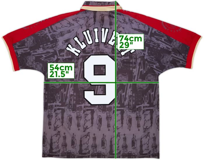 1996-97 Ajax Away Shirt Kluivert #9 - 4/10 - (L)