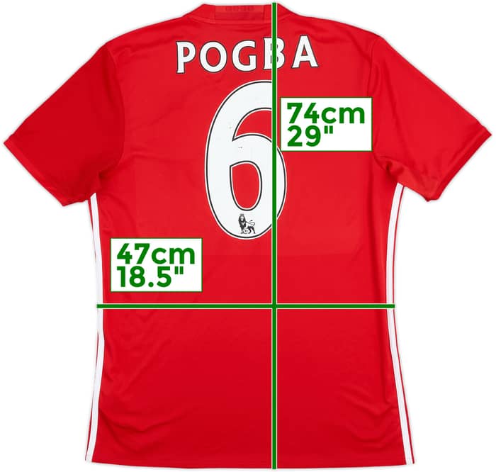 2016-17 Manchester United Home Shirt Pogba #6 - 5/10 - (M)
