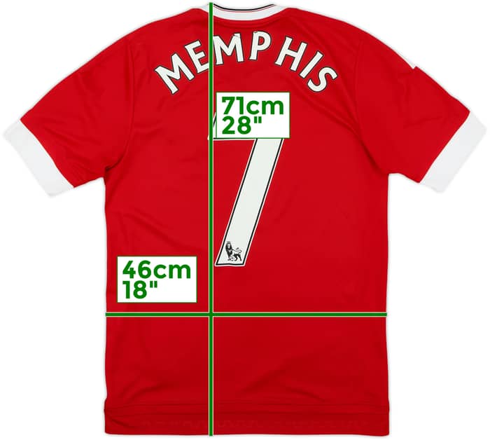 2015-16 Manchester United Home Shirt Memphis #7 - 6/10 - (S)