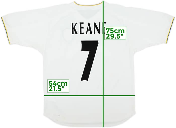 Camiseta de local del Leeds United 2000-02 Keane #7 - 6/10 - (M)