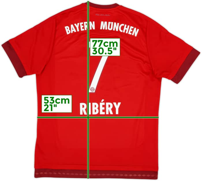 2015-16 Bayern Múnich Camiseta Local Ribery #7 - 7/10 - (L)