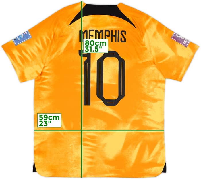 2022-23 Netherlands Home Shirt Memphis #10 - 6/10 - (XL)