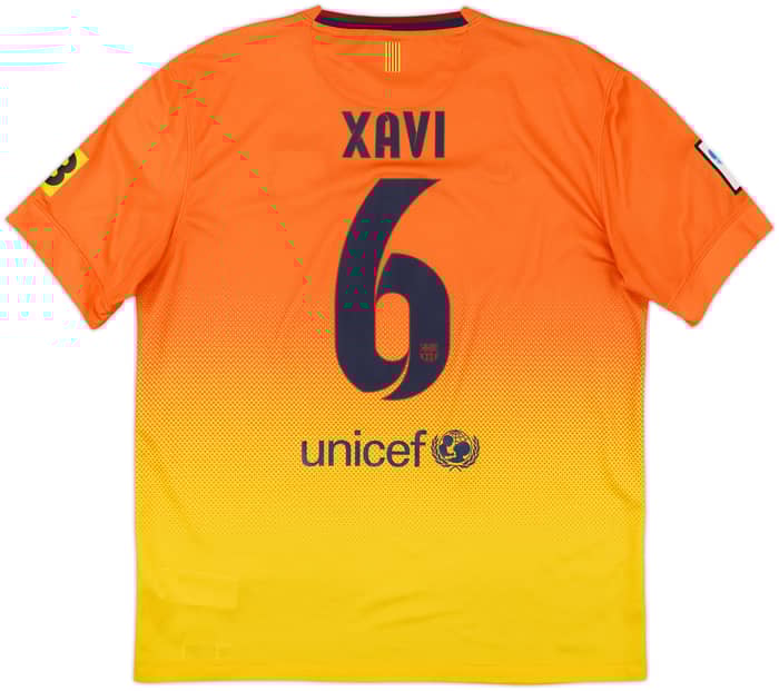 2012-13 Barcelona Away Shirt Xavi #6 - 8/10 - (L)