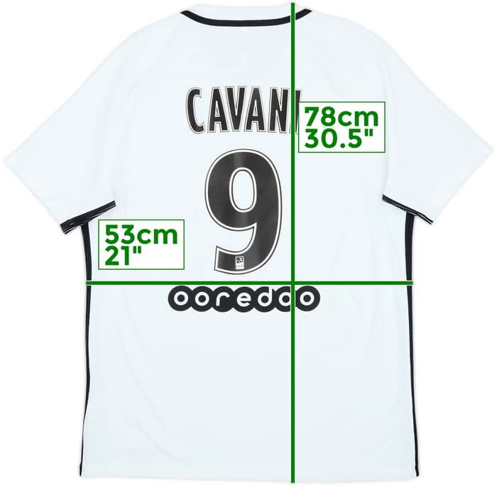 2016-17 Paris Saint-Germain Authentic Third Shirt Cavani #9 - 8/10 - (L)