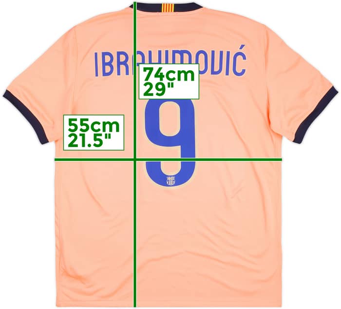 2009-10 Barcelona Away Shirt Ibrahimovic #9 - 9/10 - (L)
